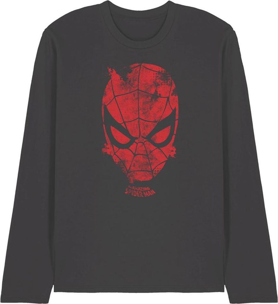 Marvel - "Webhead" T-Shirt für Herren/Damen Uni, Langärmlig TV28625 (XXL) (Holzkohle)