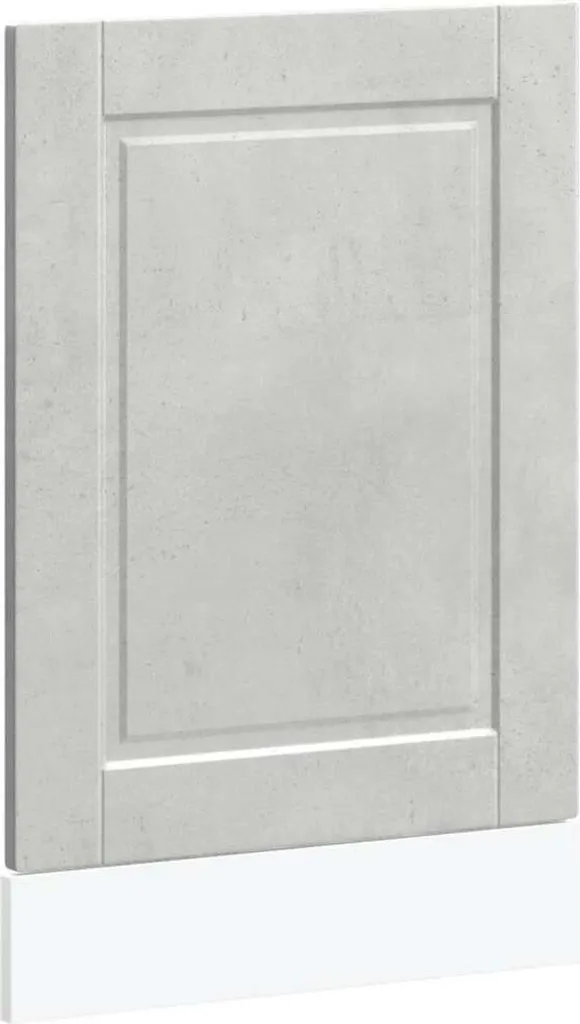 Porte de Lave-Vaisselle Encastrable Porto 45 cm Aspect Béton Gris Moderne