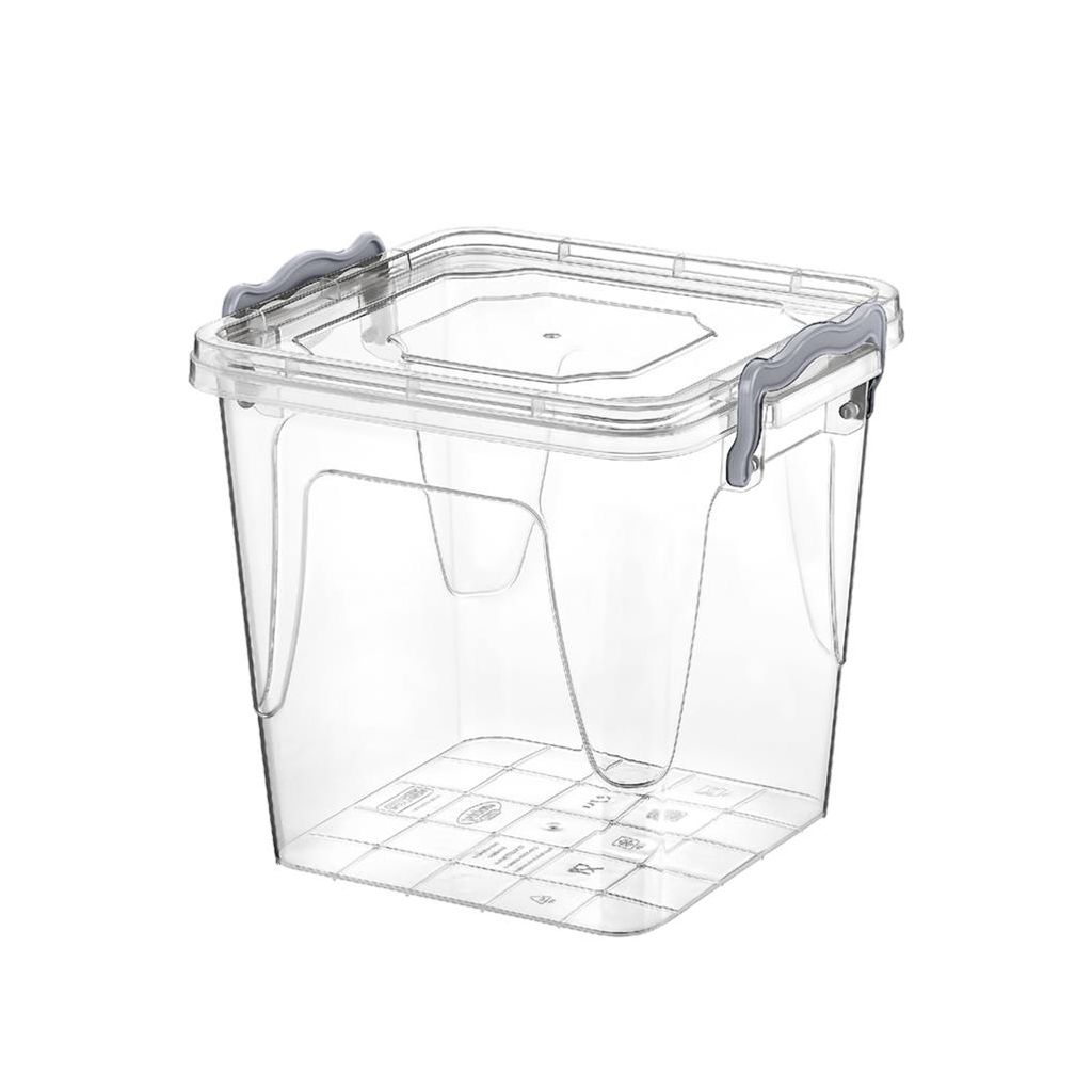 Aufbewahrungsbox Aufbewahrungsbehälter Transparentbox Kunststoffbox Klappbox Plastikbox mit Deckel 1,8L
