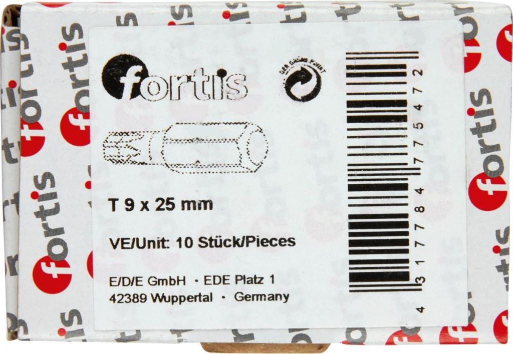 Fortis Bit für TX, DIN 3126 C6,3 T9 x 25 mm, 10 Stk.