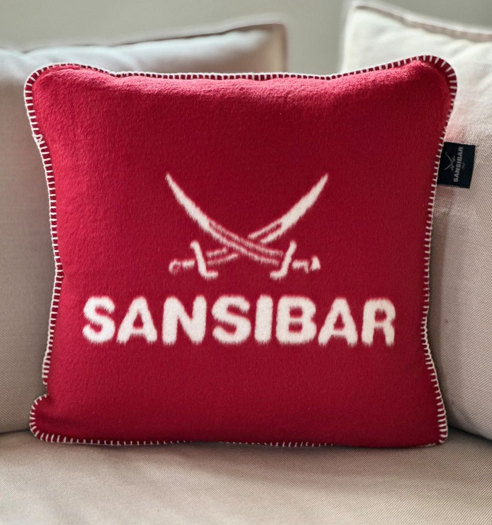 Sansibar Jacquard Kissenhülle "Doubleface", 50x50 cm, rot Produktbild