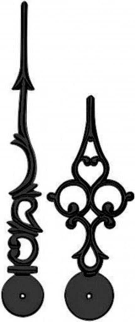 SELVA Zeigerpaar Euronorm Antik schwarz Minutenzeiger-L:76mm