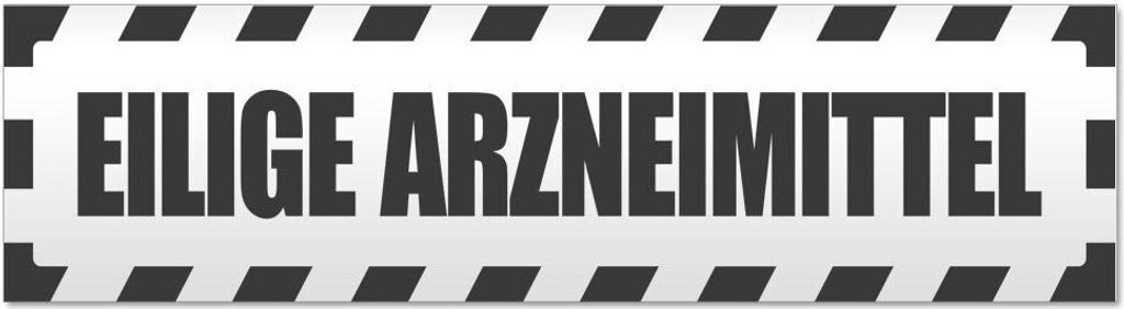 Kiwistar - Autoaufkleber - Dunkelgrau - 20 x 5,3 cm - Eilige Arzneimittel gestreift - Hinweis Aufkleber Sticker für Auto, Kfz, Fahrrad, PKW, LKW