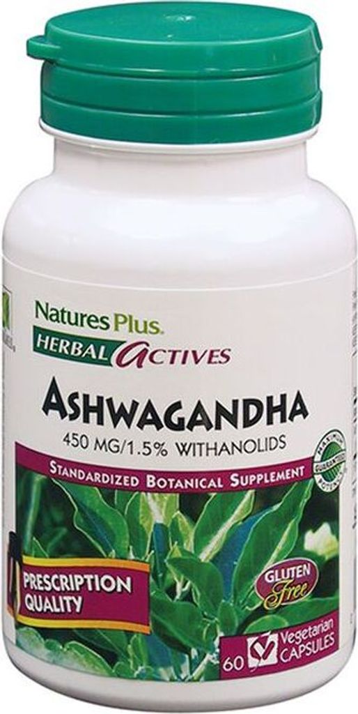 Natures Plus Ashwagandha - 60 veg. Kapseln Produktbild 