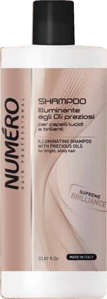 Shampooing illuminateur Numero Shine 1000ml pour cheveux ternes et secs