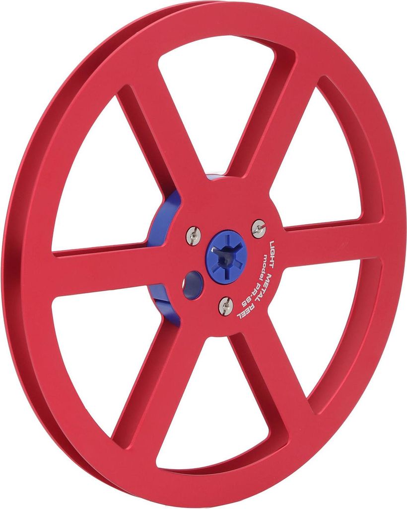 1/4 7 Zoll Nab Aluminium Metallspule 6 Löcher Universal Tonband Leeraufnahme Spule zu Spule Kleine Nabe Rot