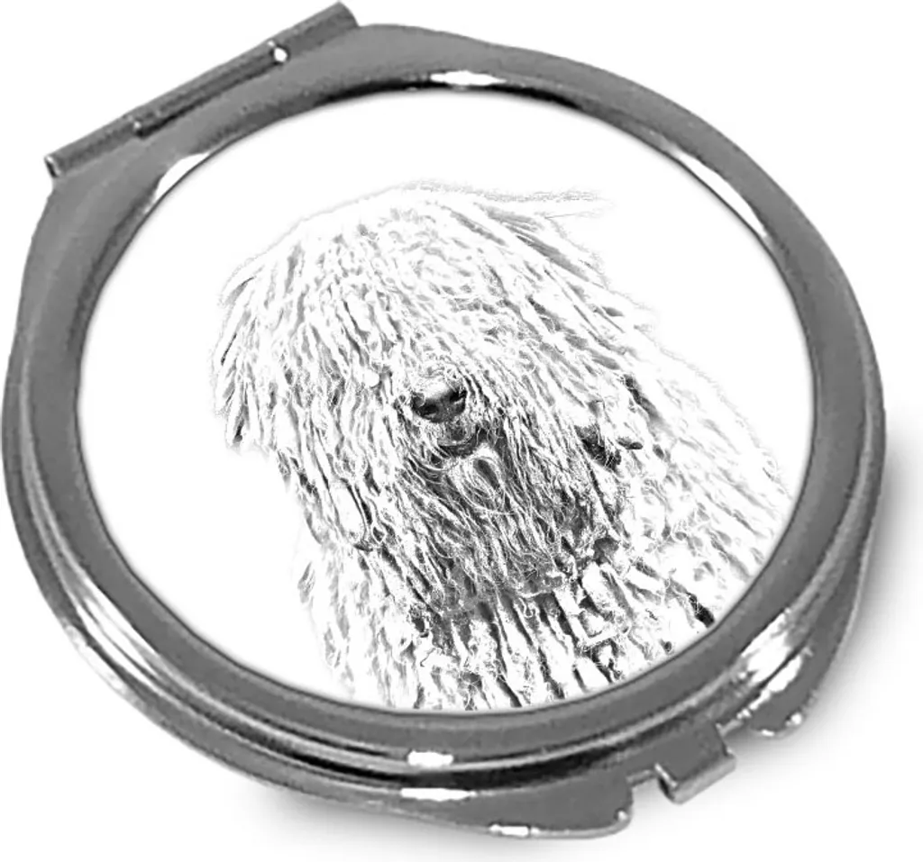 Specchietto Tascabile Komondor Art-Dog | Specchio Metallo Personalizzato