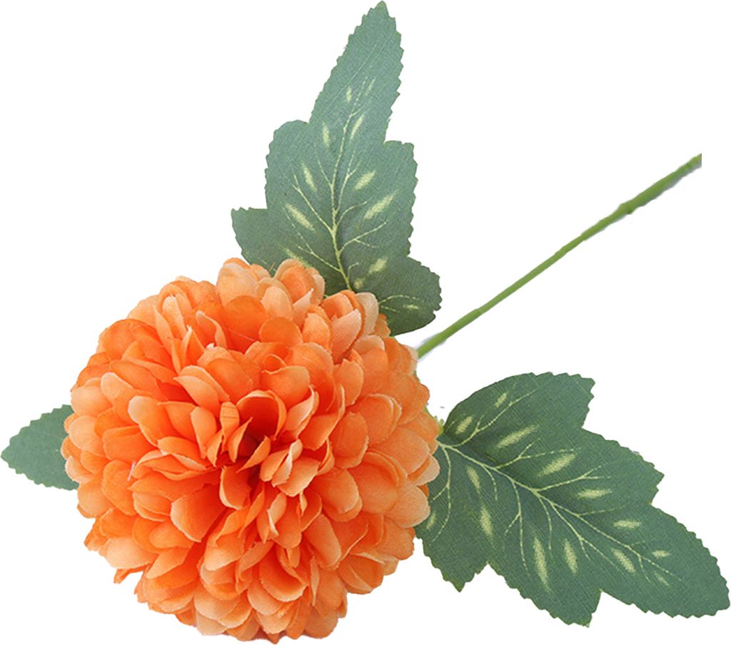 Simulation Blume umweltfreundlich fadeless Plastik Falsch Chrysantheme Blumenstrauß für Zuhause-Orange