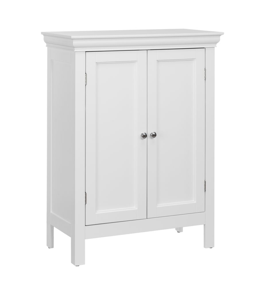 Teamson Home Stratford Badezimmerbodenschrank weiße ELG-676 mit 2 Regalen