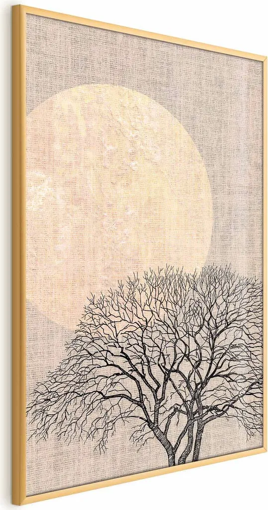 Cornice Oro con Poster Luna 40x60 | Arreda con Stile e Semplicità