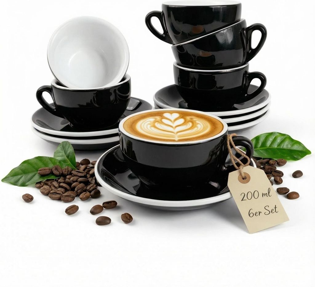 MUVELL 6er Cappuccino / Kaffee-Set "RIMINI" inkl. Tasse Produktbild 
