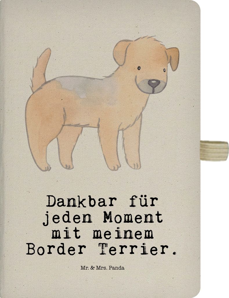 Mr. & Mrs. Panda Journal Border Terrier Moment - Transparent - Geschenk, Adressbuch, notizbuch, Kladde, Tagebuch, A5