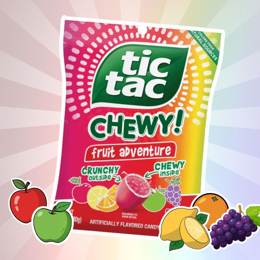 1x Tic Tac Chewy! Fruit Adventure – Fruchtige Kaudragees – Produktbild 