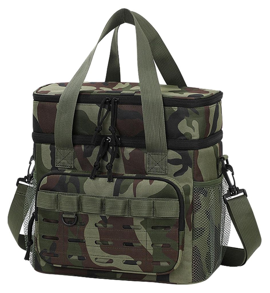 Isolierte Kühltasche aus dickem Oxford-Gewebe, wasserdicht und strapazierfähig, großes Fassungsvermögen, doppellagige Zoneneinteilung