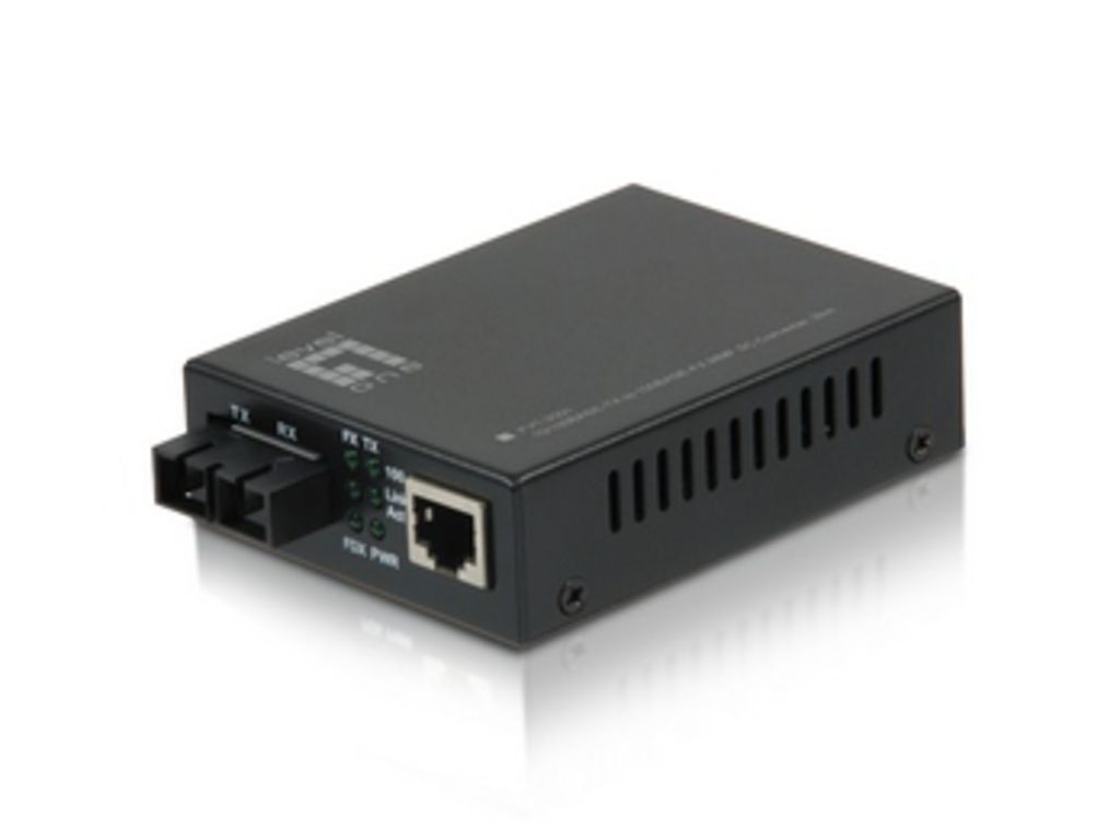 LevelOne FVT-2001 Netzwerk Medienkonverter 100 Mbit/s Glasfaser Multimode Schwarz