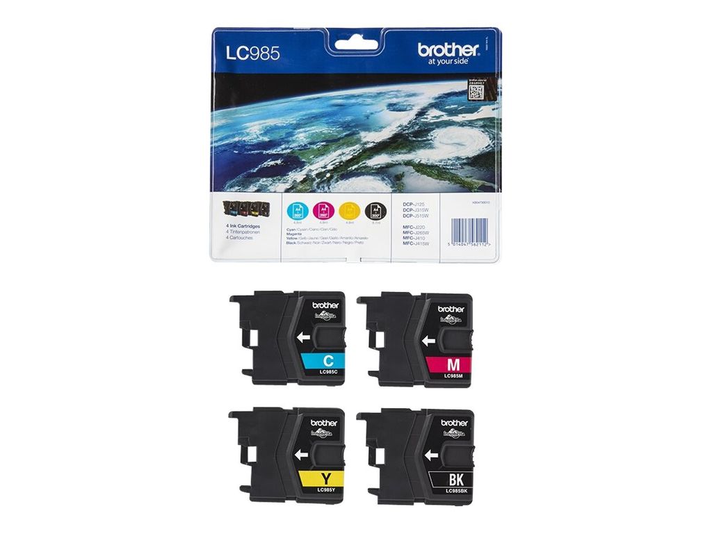 Brother LC985VALBPDR cartuccia d'inchiostro 4 pz. originale Immagine del prodotto 