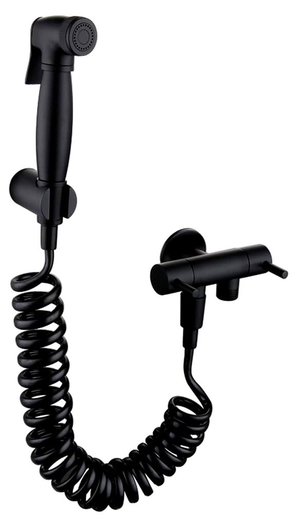 Handheld-Toilettensprüher, Badezimmer-Sprühset mit Zwei Griffen und einem einzigen Kaltwasser-Wandsprüher for Babystoffwindeln