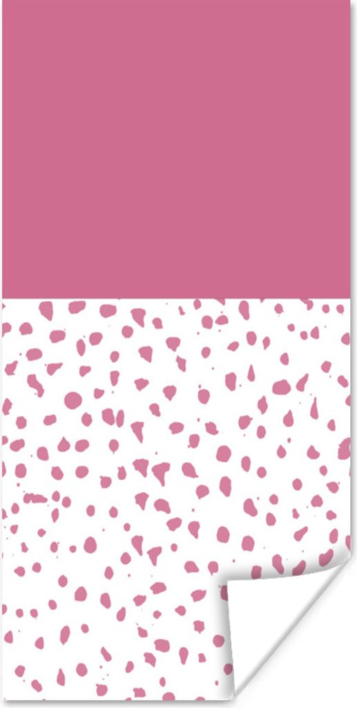 MuchoWow Poster Punkte - Rosa - Muster 20x40 cm - Plakat - Foto