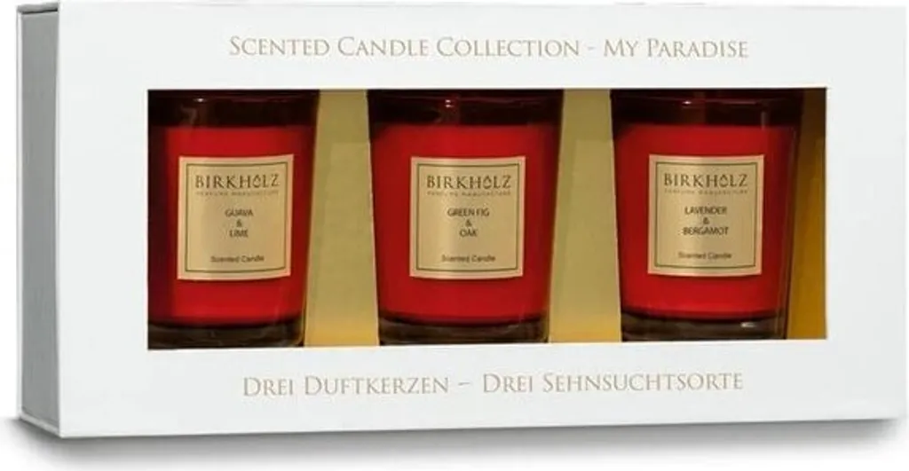 Birkholz Scented Candle My Paradise Set - 3x60g Cera di Soia Berlin