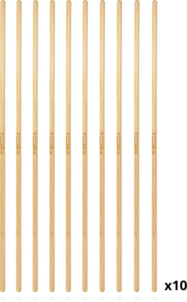 Toorx Fitness Bâtons Pilates 160 cm - Lot de 10 Bâtons de Gymnastique