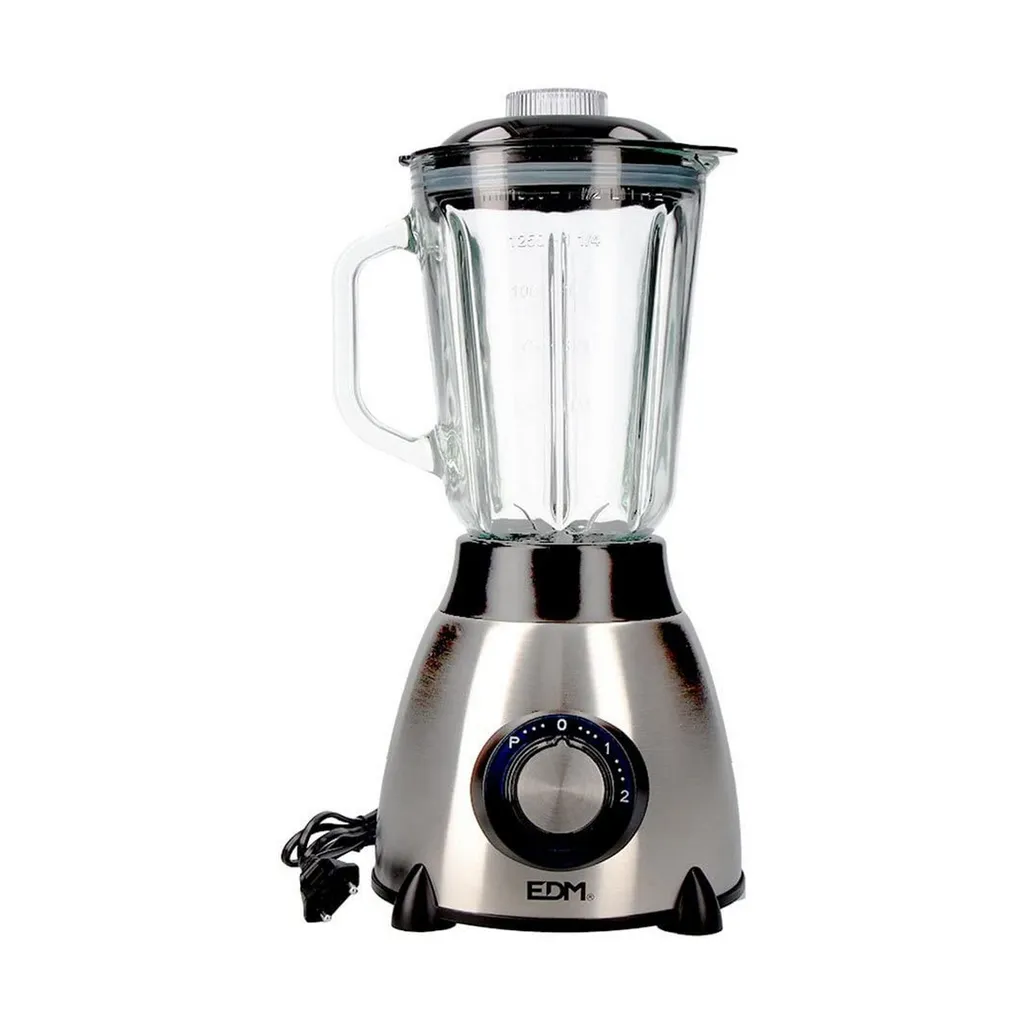 Frullatore di Design EDM 07678 Nero - Caraffa Vetro 1,5 Litri 550W