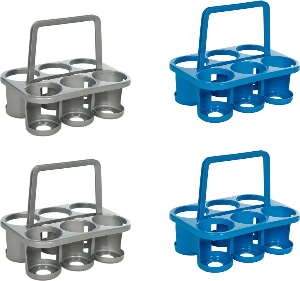 Novaliv Portabottiglie Blu Argento per 24 Bottiglie - Design Salvaspazio