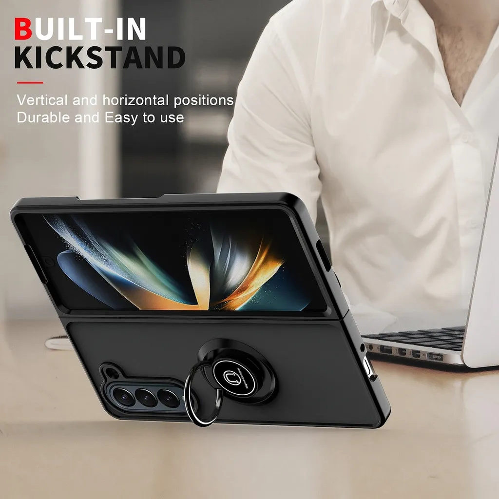 Cover Minimal Samsung Fold6 Blu Scuro - Shadow Design Hybrid - 6