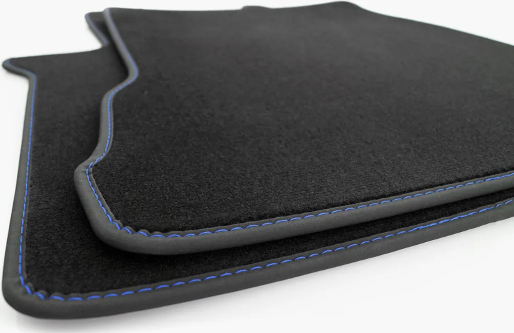 Tappetini Velluto Volvo FH 4 / 500 - Set Moquette Cuciture Blu