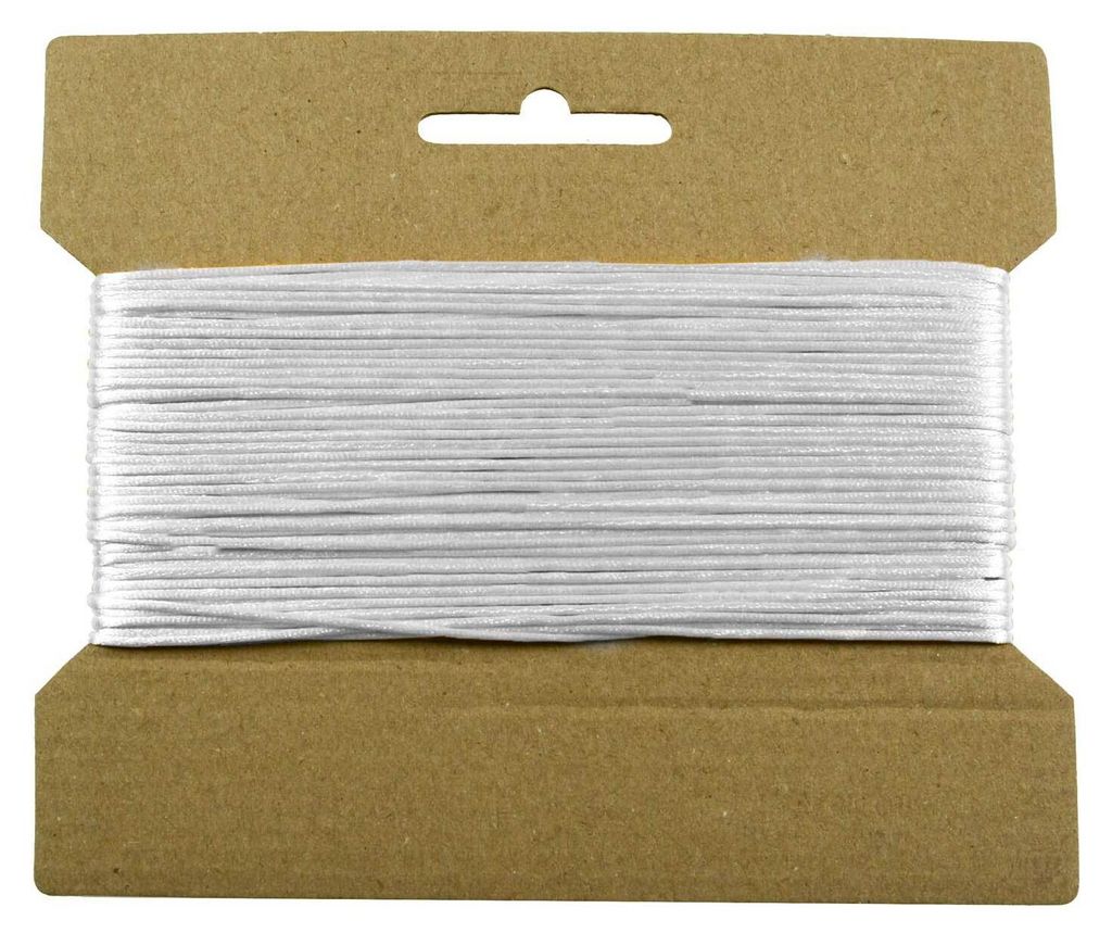 25m Satinschnur Flechtschnur Satinkordel Kumihimo, 1 o. 2mm Durchmesser Farbwahl