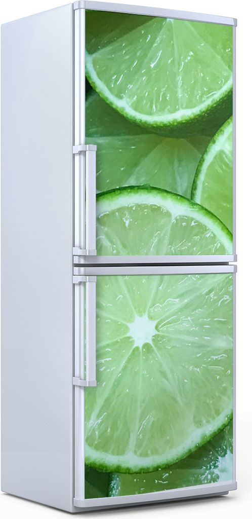 Kühlschrankdekoration 70x180 cm Aufkleber auf dem Kühlschrank - Frische Limette