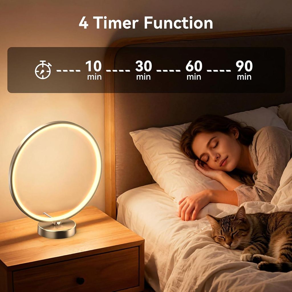 2-in-1 Tageslichtlampe, 10000 Lux Lichttherapielampe,
