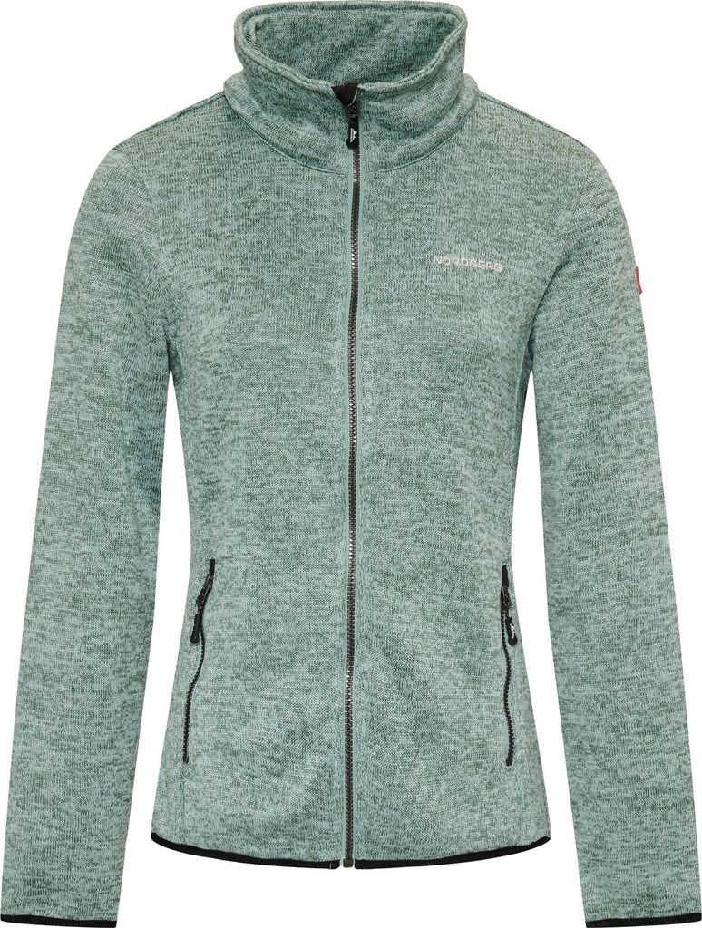 Nordberg Andrea Fleece Cardigan – Damen – Grün Melange – Größe 3XL