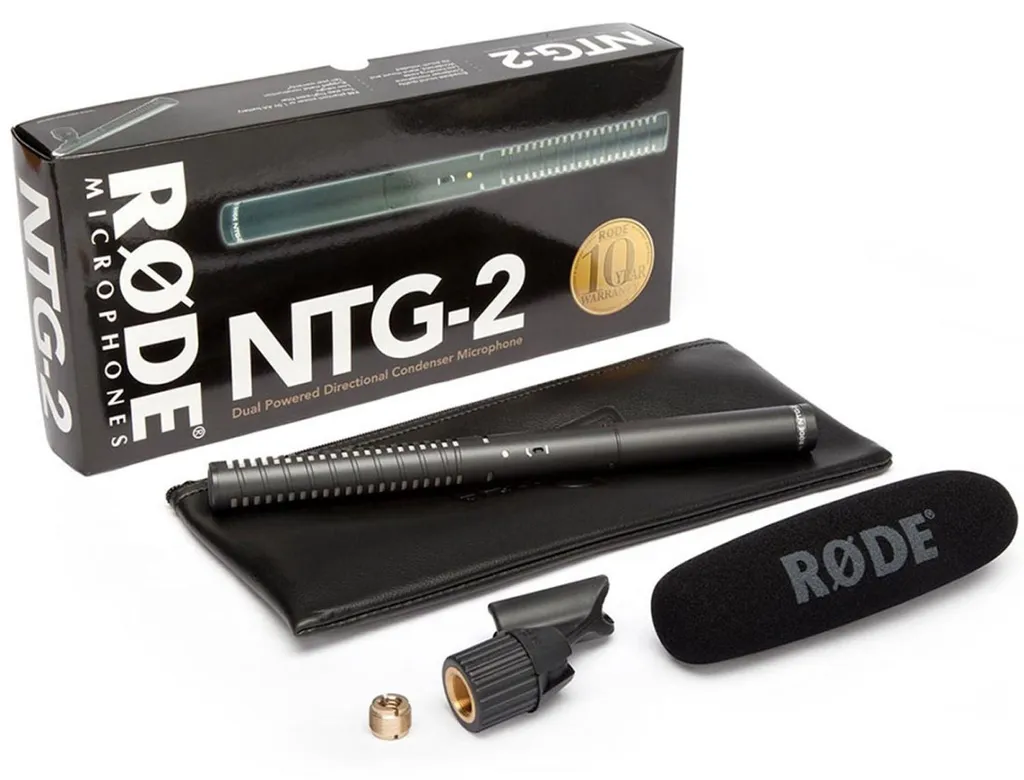 Microphone de Tournage Rode NTG-2 Kit Audio avec Perche et Protection