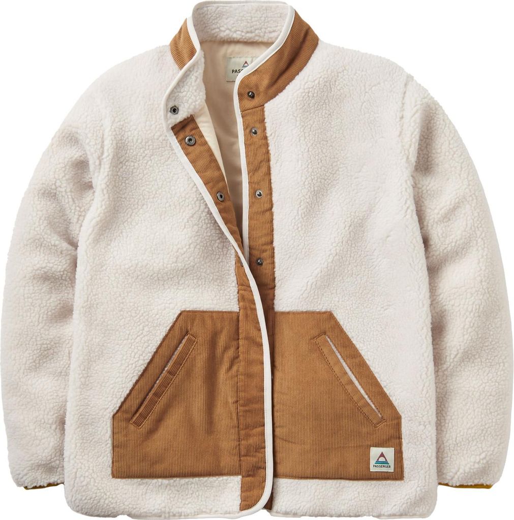PASSENGER Women Fleece Jacke Clover 2.0 Recycled Sherpa vintage white L