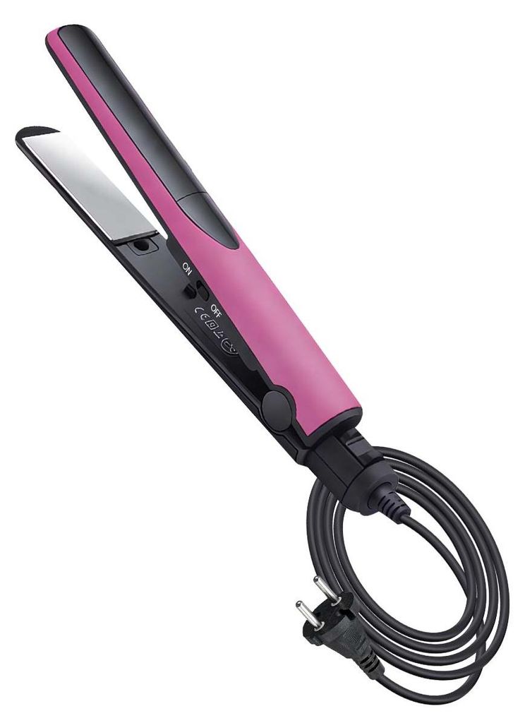 Avizar, Glätteisen und Lockenstab 45W für schnelles, gleichmäßiges Styling, Schwarz / Rosa