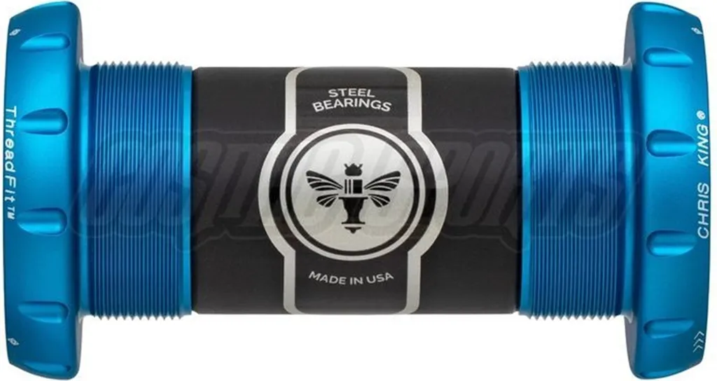 Boîtier de pédalier pour axe 30mm Chris King Turquoise Mat Inox