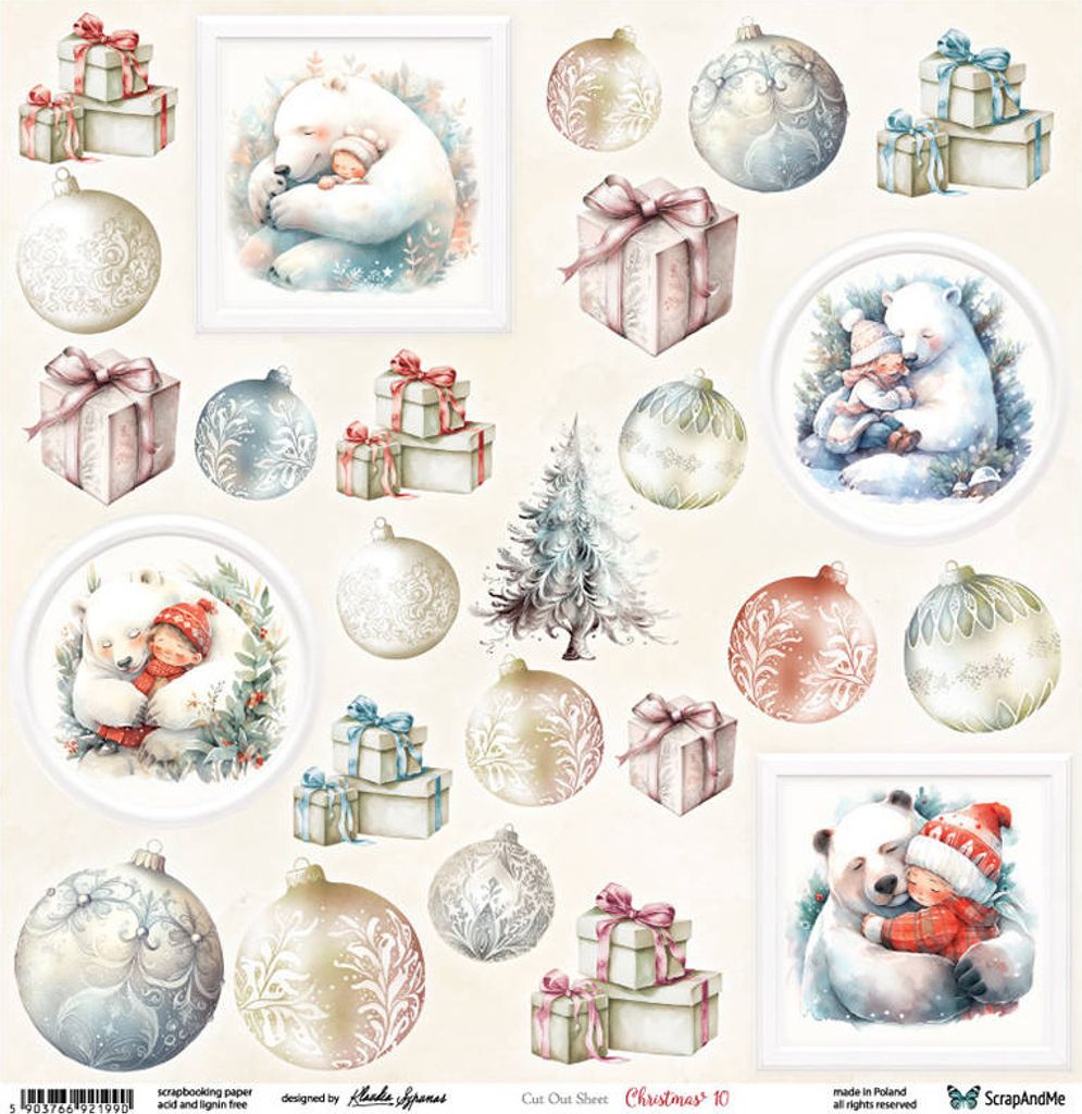 Papier do scrapbookingu 30x30 - ScrapAndMe - Christmas 10 - Zdjęcie produktu 