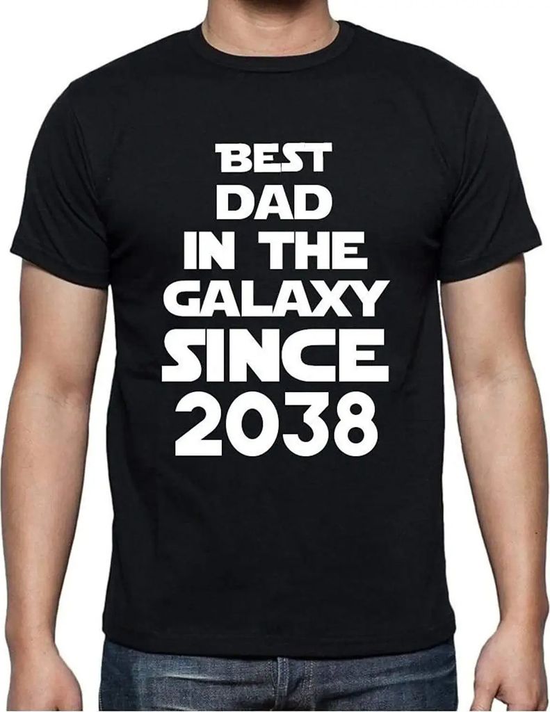 Herren Grafik T-Shirt Der beste Vater der Galaxie seit 2038 – Best Dad in the Galaxy Since 2038 – Öko-Verantwortlich Vintage Jahrgang Kurzarm ...