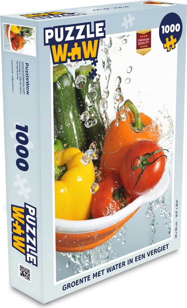 MuchoWow Puzzle 1000 Teile Gemüse - Wasser - Sieb - Spielzeug - Alt und Jung - Spiele - Puzzeln