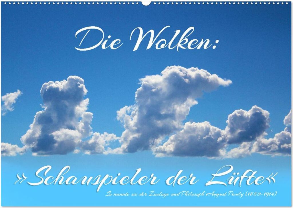 Die Wolken: "Schauspieler der Lüfte" (Wandkalender 2026 DIN A2 quer), CALVENDO Monatskalender