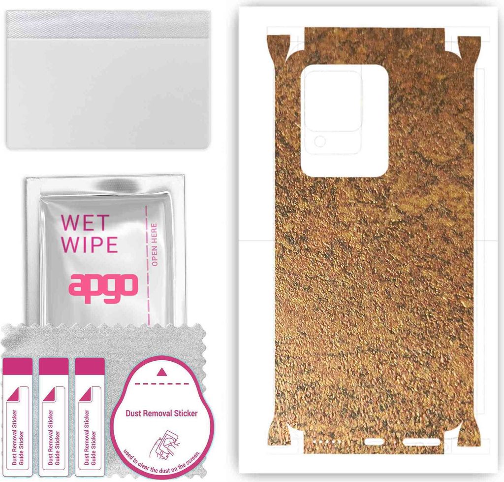 apgo Rückseite + Seiten Schutzfolie, Skin, kompatibel mit Vivo V25 Pro 5G, Hinten Displayschutzfolie aus Vinylfolie, kratzfest, einfache Montage -...