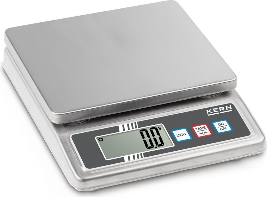 KERN Tischwaage FOB 0.5K-4NS (Wägebereich 0,1 - 0,5 kg, Edelstahlausführung)