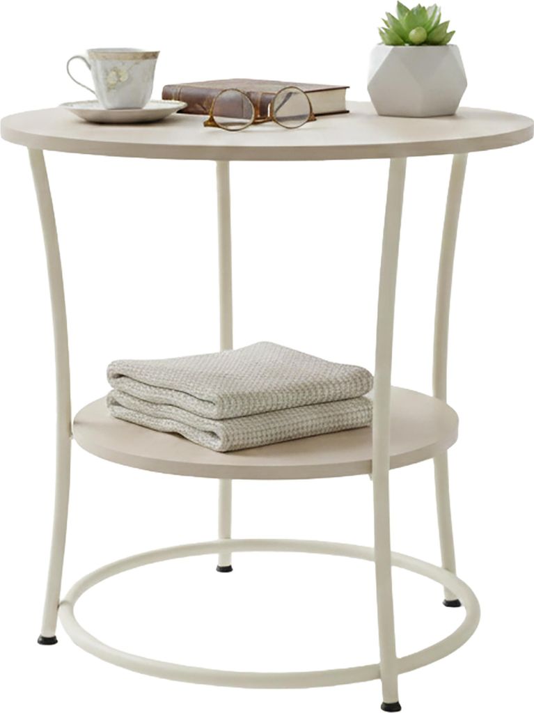 Stolik pomocniczy Relaxdays, 2 półki, wys. x gł.: 55 x 55 Zdjęcie produktu 