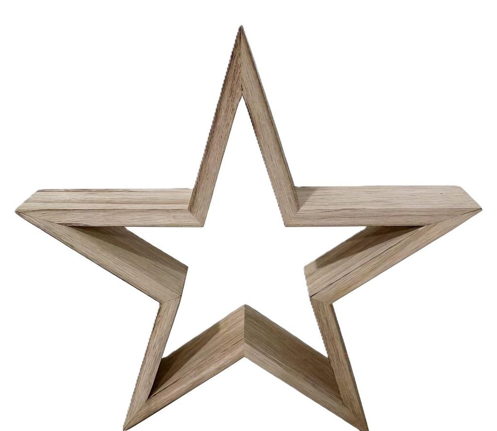 TrendLine Deko-Stern Holz 29 x 29 x 5 cm Produktbild 