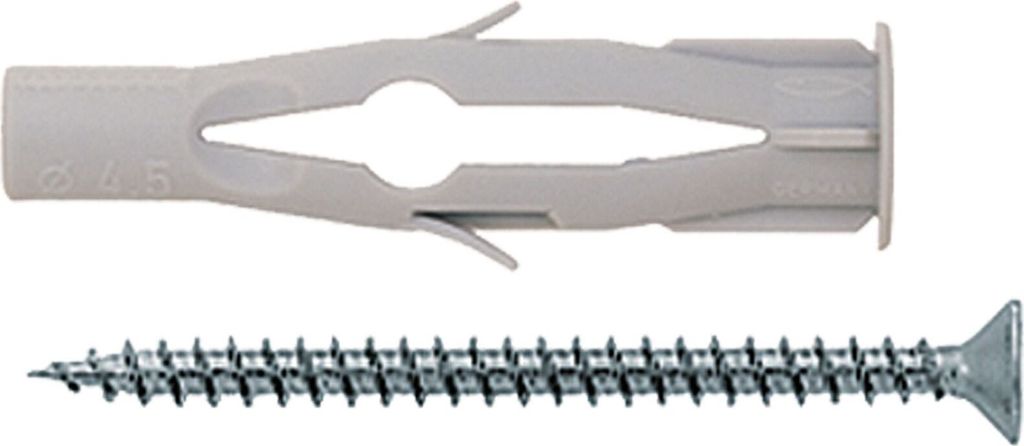 Fischer 10x Universaldübel FU10X60 S/20 mit Schraube - 53336