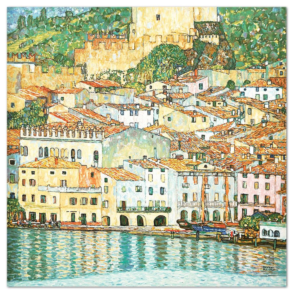 Giallobus - Malcesine sul Garda - Gustav Klimt - 35L x 35B cm - Bild - Acrylglas