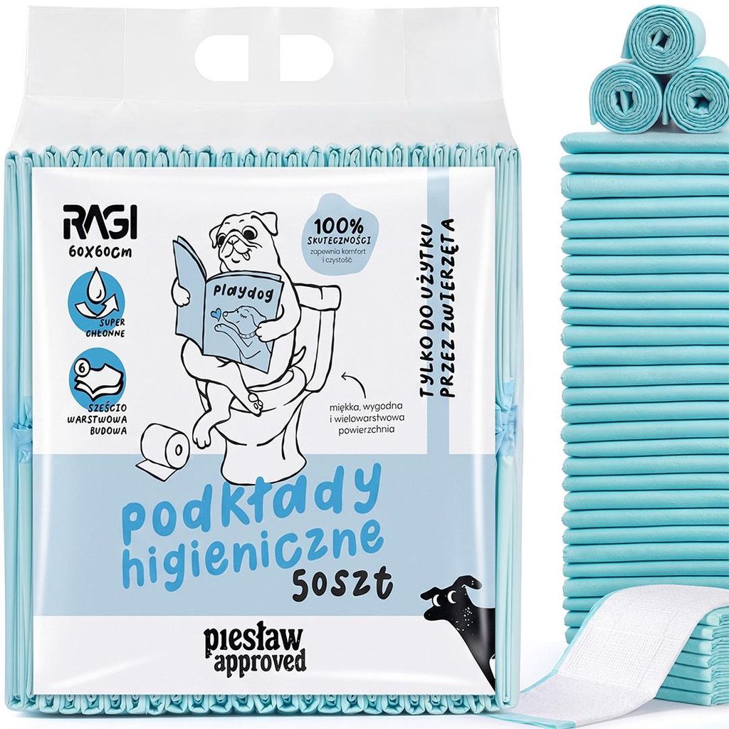 RAGI Puppy pads Podkłady treningowe dla psów, szczeniąt, 50 Zdjęcie produktu 