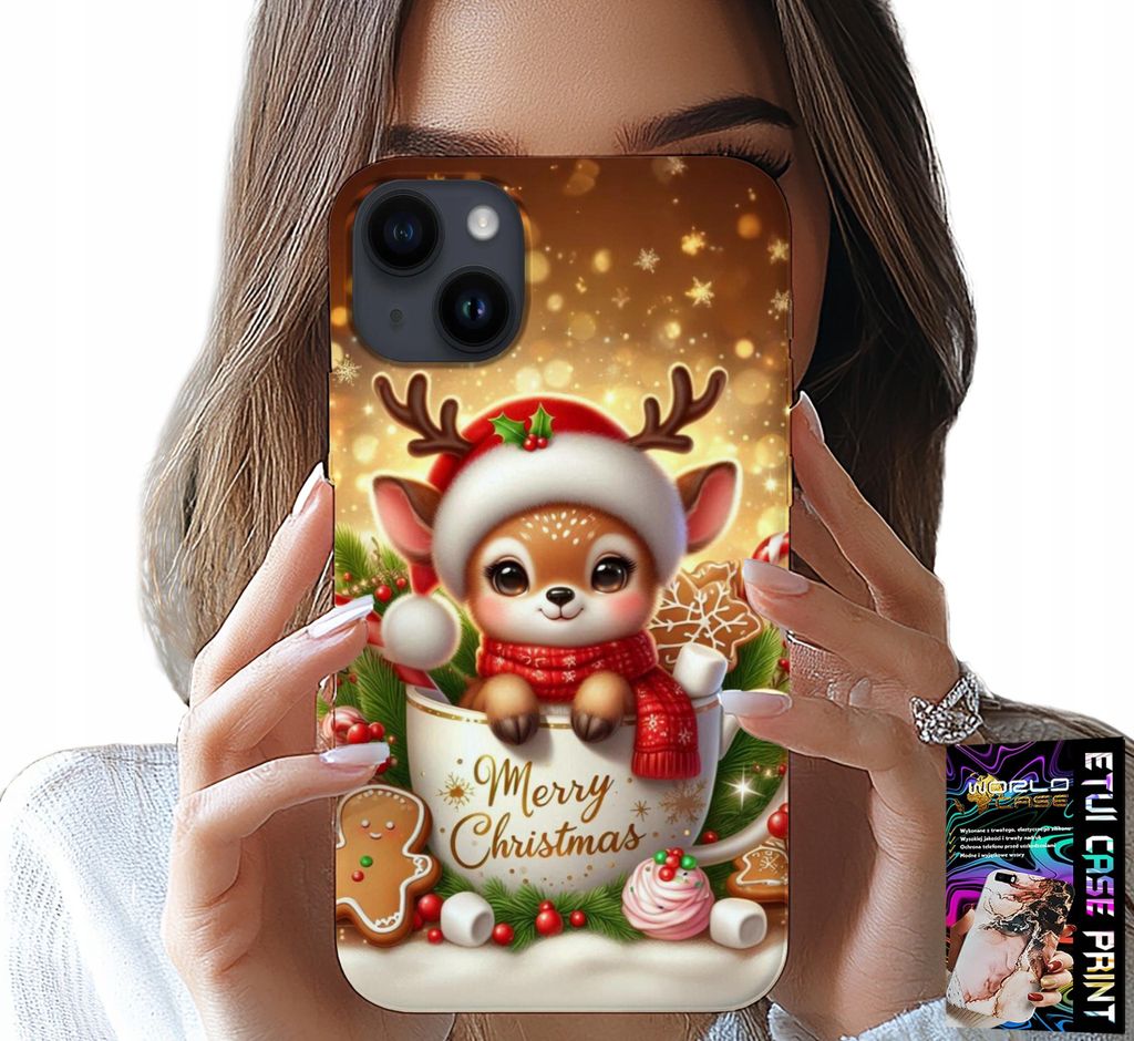 Hülle Für Iphone 14 Plus - Süsses Rentier-Weihnachtsmuster