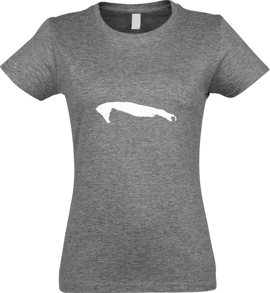 Kiwistar - T-Shirt tailliert - Damen - Graumeliert - Wangerooge - Deutschland - Insel - mit Motiv Bedruckt - Funshirt Design - Sport - Freizeit - D...