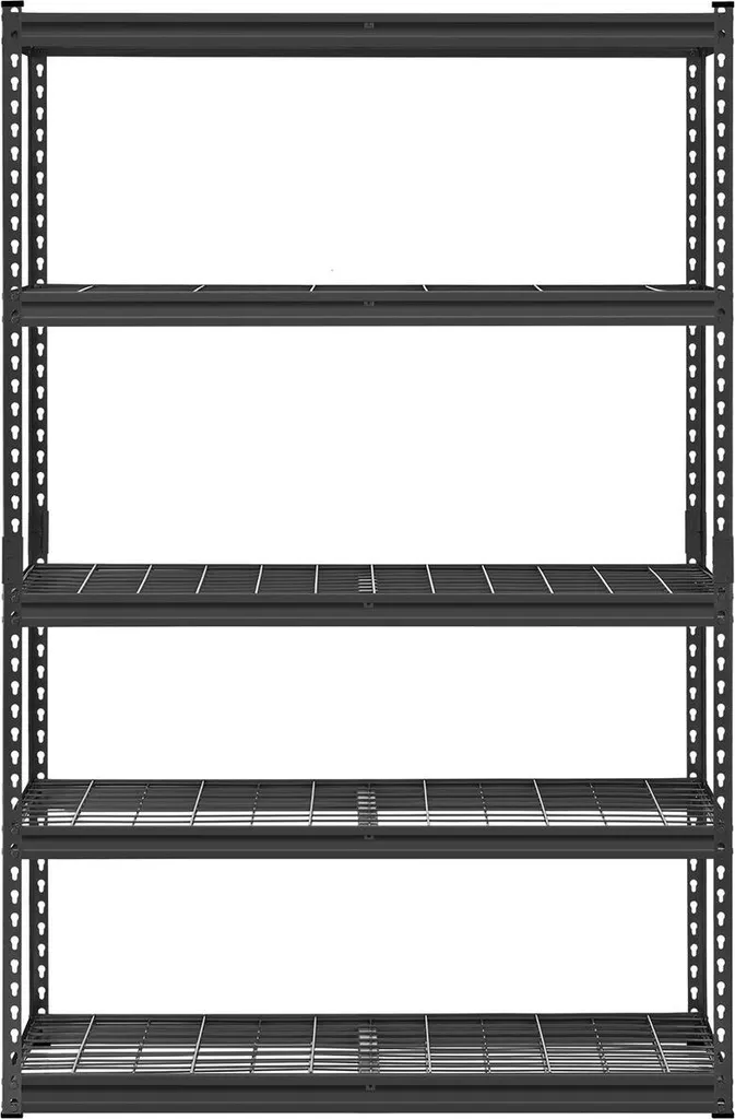 Rayonnage de garage pour stockage pneus et outils lourds 5 niveaux